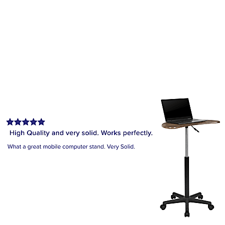 Flash Furniture Sit To Stand Mobile Laptop Computer Desk, 36-1/2
