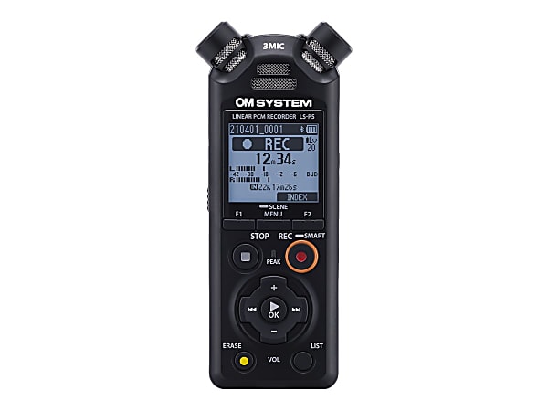 Olympus Linear PCM Recorder LS-P5 - 16 GBSD, SDHC, SDXC Supported - 1.4" LCD - FLAC, MP3, WAV - Headphone - 149 HourspeaceRecording Time - Portable