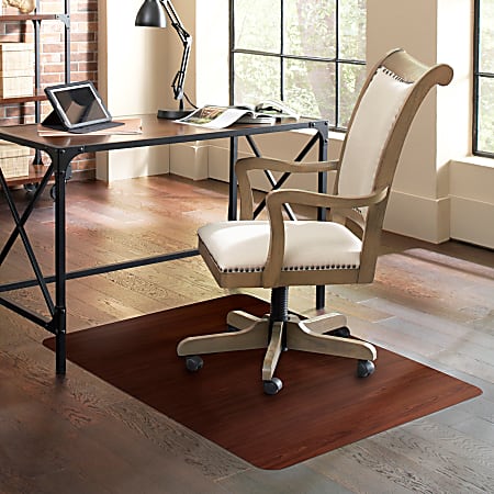 ES Robbins TrendSetter Vinyl Chair Mat For Hard Floors 36 x 48 Cherry Office Depot