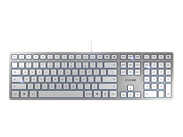 CHERRY KC 6000 SLIM - Keyboard - USB - US - key switch: CHERRY SX - silver