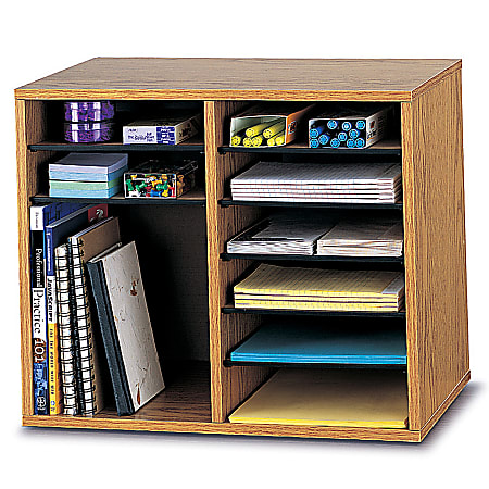 Safco® Wood Adjustable Organizer, 16 1/8"H x 19