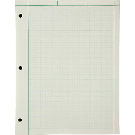 Ampad® Green Tint Engineer's Quadrille Pad, 8 1/2" x 11", Quadrille Ruled, 200 Sheets, Green