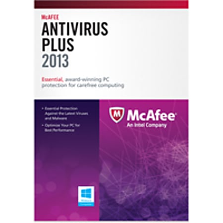 McAfee AntiVirus Plus 2013 - 1 User, Download Version