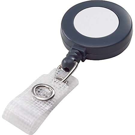 Swingline® GBC® Retractable Badge Reel - Plastic, Nylon - 25 / Box - Gray