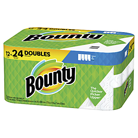 FULL SHEETS BOUNTY PAPER TOWELS SHIPS WITHIN 24 HOURS 6 DOUBLE ROLLS=12 REG 