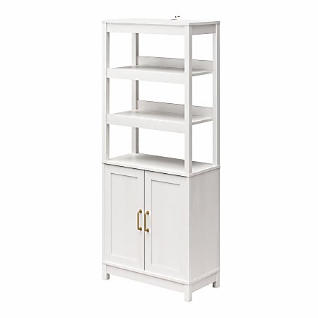 Mr. Kate Tess 2-Door 78"H 6-Shelf Bookcase With Modular Storage Options, Ivory Oak