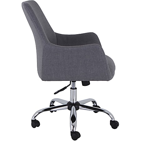 Lorell Mid-century Modern Flannel Guest Chair - Gray - 1 Each