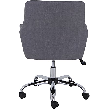 Lorell Mid-century Modern Flannel Guest Chair - Gray - 1 Each