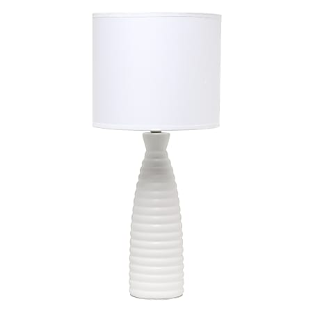 Simple Designs Alsace Bottle Table Lamp, 20-1/4"H, Off White