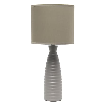 Simple Designs Alsace Bottle Table Lamp, 20-1/4"H, Taupe