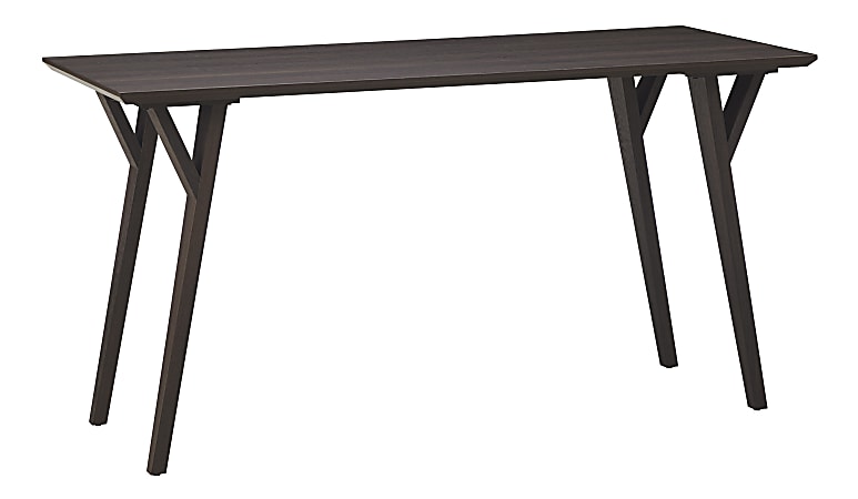 Realspace Trezza 60 W Writing Desk Warm Walnut - Office Depot
