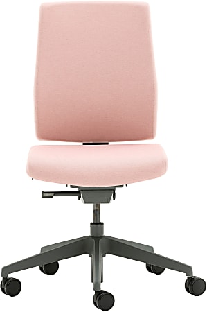 Allermuir Freeflex Armless Ergonomic Mid-Back Task Chair, Light Gray/Blush/Gray