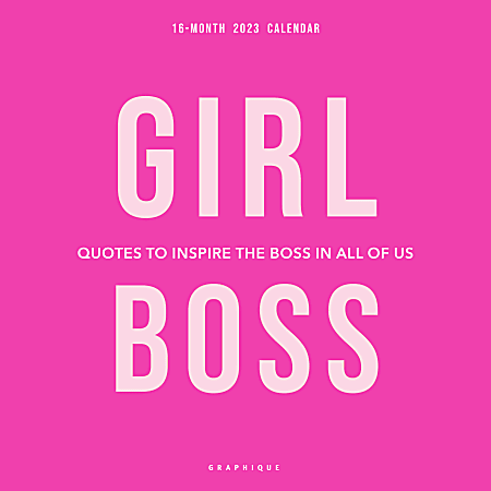 Graphique Monthly Wall Calendar, 12" x 12", Girl Boss, January 2023 To December 2023, CY855
