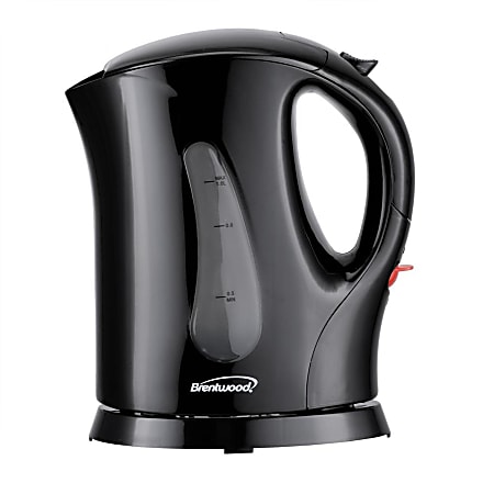 Brentwood 4-Cup 900-Watt Cordless Electric Tea Kettle With Removable Mesh Filter, Black