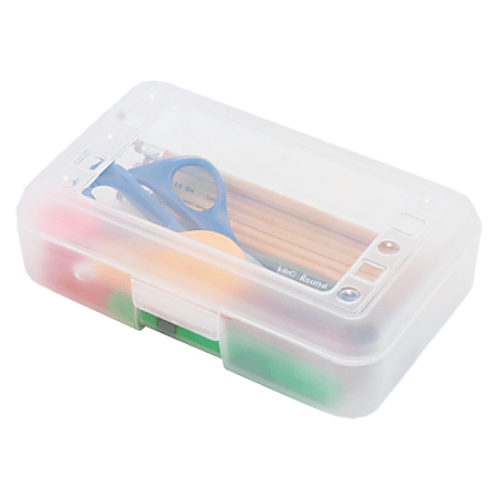 Advantus Gem Pencil Storage Box, 2 1/2 x 8 1/2 x 5 1/2, Clear