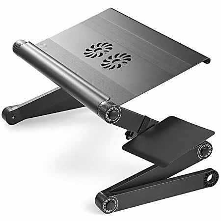WorkEZ Adjustable Height Tilt Ergonomic Laptop Stand, Cool Black