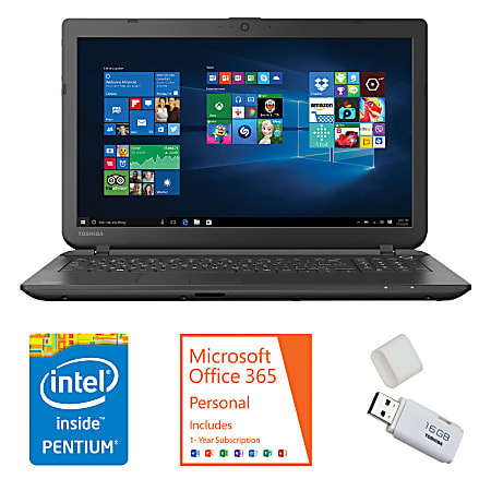 Toshiba Satellite® Laptop, 15.6" Screen, Intel® Pentium®, 4GB Memory, 1TB Hard Drive, Windows® 10 Home