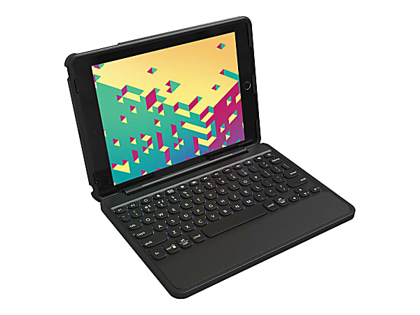 ZAGG Rugged Book Keyboard/Cover Case (Folio) for 9.7" Apple iPad Air 2, iPad Air, iPad Pro Tablet - Black - A97RGKBB0