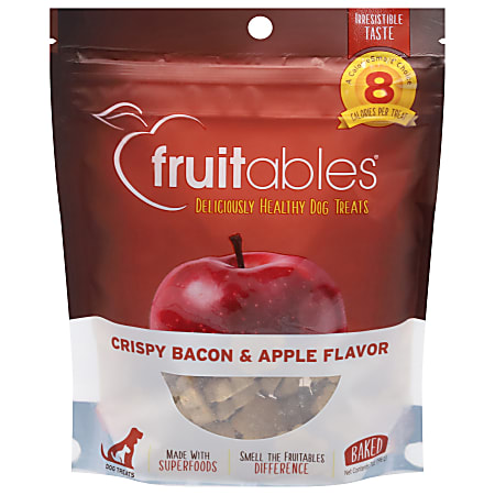Fruitables Dog Treats, Bacon & Apple, 7 Oz, Total Qty 8