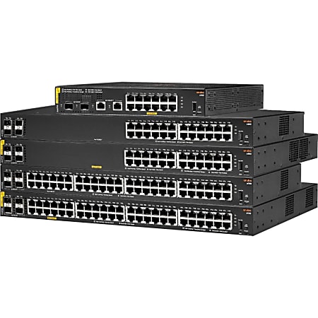 HPE 6100 24G 4SFP+ Switch - 24 Ports - 3 Layer Supported - Modular - 33 W Power Consumption - Twisted Pair, Optical Fiber - JL678AABA