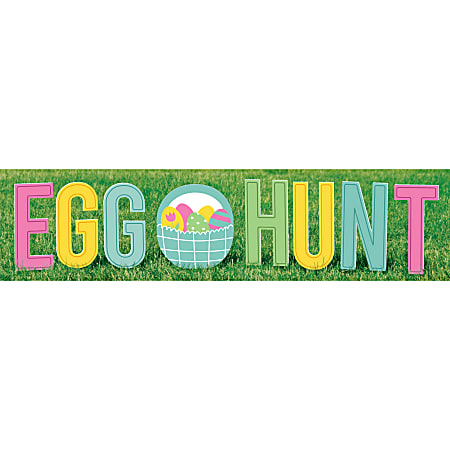 Amscan Easter Egg Hunt 9-Piece Yard Sign, 14"H