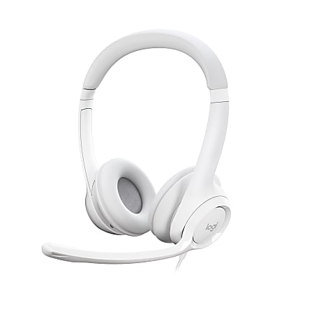 Logitech&reg; H390 Wired Headset For PC/Laptop, Off-White, 981-001285
