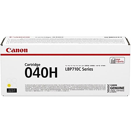 Canon CRG-040HYEL Original High Yield Laser Toner Cartridge - Yellow Pack -  10000 Pages