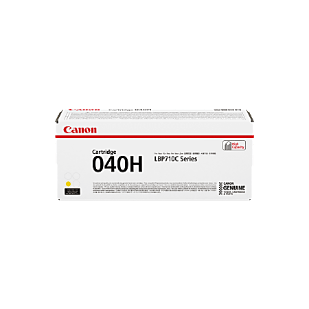 Canon CRG-040HYEL Original High Yield Laser Toner Cartridge - Yellow Pack - 10000 Pages