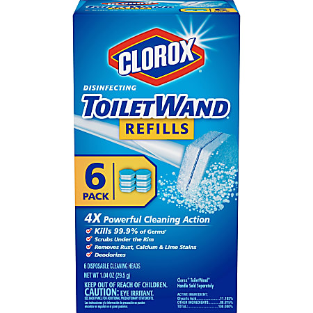Clorox ToiletWand Disinfecting Refills, Disposable Wand Heads - 3840 / Pallet