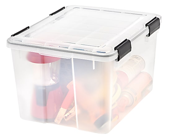 IRIS Weathertight Storage Container 46 Quarts 11 45 x 15 45 x 19 710 Clear  - ODP Business Solutions