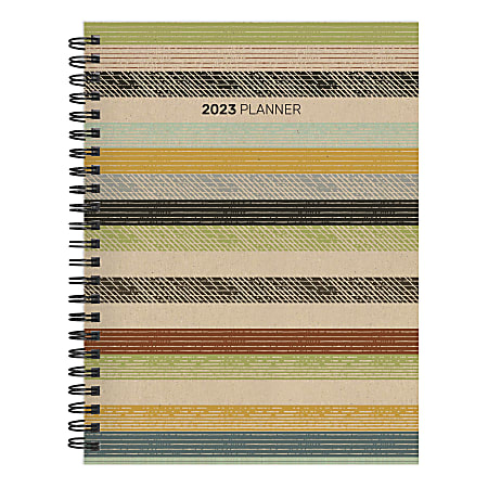 TF Publishing Medium Weekly/Monthly Planner, 6-1/2" x 8", Stripes, January To December 2023