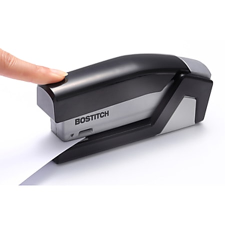 Bostitch® InJoy™ 20 Spring-Powered Compact Stapler, 20 Sheets Capacity,  Black/Gray - Zerbee