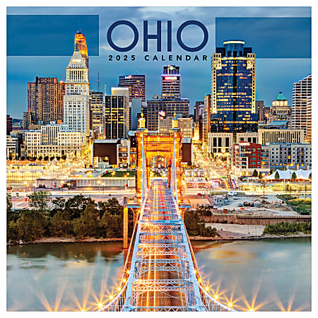 2025 TF Publishing Monthly Wall Calendar, 12” x 12”, Ohio, January 2025 To December 2025