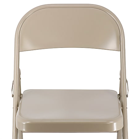 Beige metal stackable folding hotsell chair