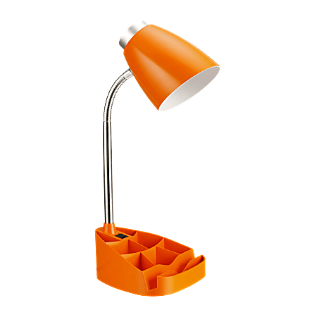 LimeLights Gooseneck Organizer Desk Lamp, Adjustable Height,