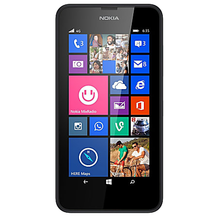 Nokia Lumia 635 RM-975 Cell Phone, Black, PNN100190