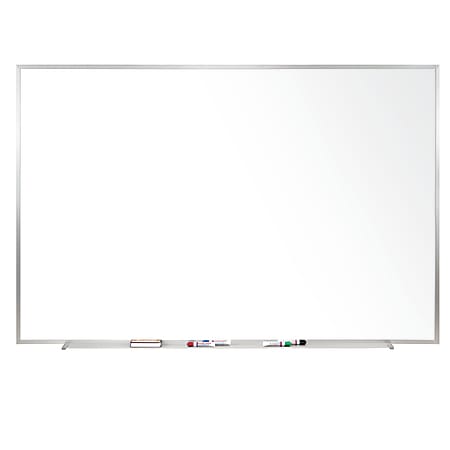 Ghent Magnetic Porcelain Dry-Erase Whiteboard, 24" x 36", Aluminum Frame With Silver Finish