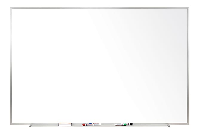 Ghent Magnetic Porcelain Dry-Erase Whiteboard, 24" x 36", Aluminum Frame With Silver Finish