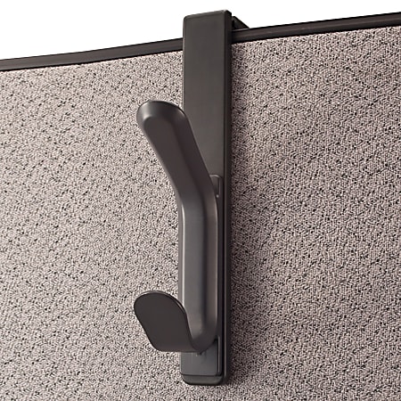 Office Depot Brand Cubicle Coat Hook 1 310 H x 4 34 W x 7 78 D Charcoal -  Office Depot