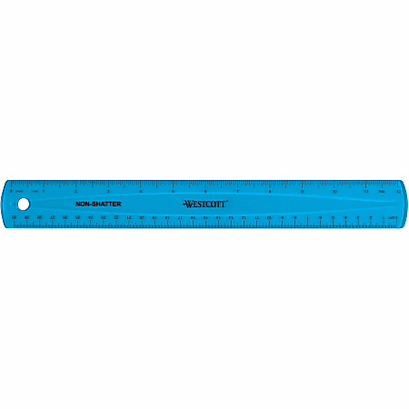 Westcott Rulers, 12 Shatterproof Ruler - Translucent 45011