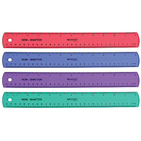 Westcott® 12 Inch Shatterproof Colored Ruler, 12 in - Fry's Food Stores