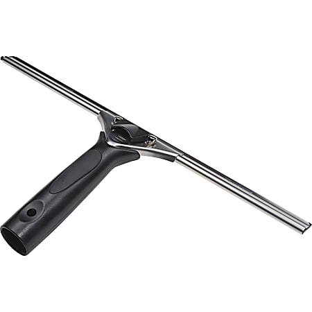 Ettore Pro+ Squeegee - Rubber Blade - Ergonomic Handle, Changeable Blade, Non-slip Grip, Streak-free - Black, Silver