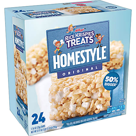 Kellogg's Homestyle Rice Krispie Treats, 1.16 Oz, Box Of 24 Treats