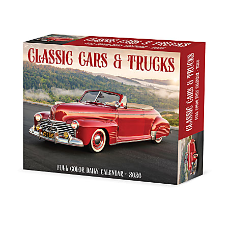 2026 Willow Creek Press Page-A-Day Daily Desk Calendar, 6-1/4" x 5-1/2", Classic Cars & Trucks, January To December, 54062
