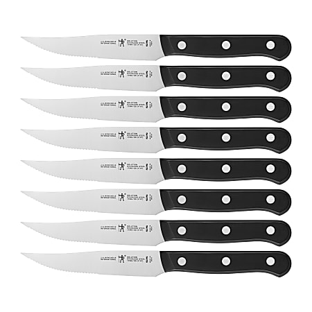 Henckels Solution 8-Piece Steak Knife Set, Black
