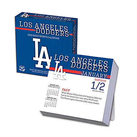 Dodgers Calendar Schedule 2022 Lang Daily Calendar La Dodgers 2022 - Office Depot