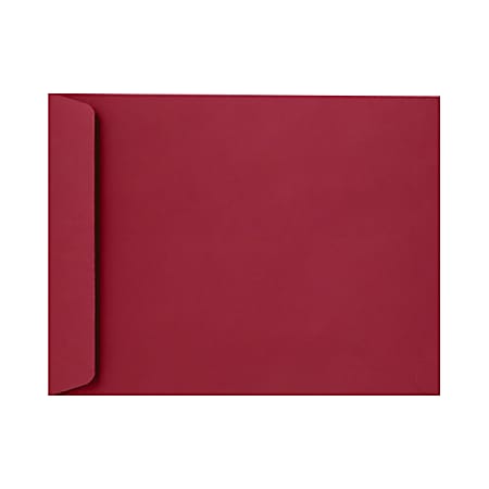 LUX Open-End 9" x 12" Envelopes, Peel & Press Closure, Garnet Red, Pack Of 50