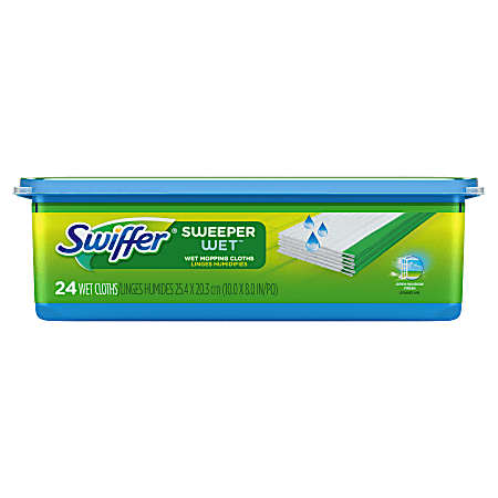 Swiffer Sweeper Wet Mopping Cloths, Multi-Surface Floor Cleaner, Fresh  Scent, 24 Count