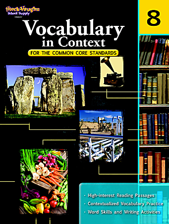 Steck-Vaughn Vocabulary In Context For The Common Core Standards Workbook, Grade 8