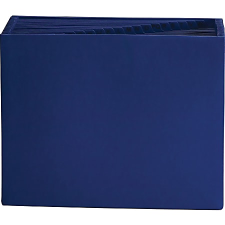 Smead® 21-Pocket Expanding File, 7/8" Expansion, Letter Size, Navy Blue